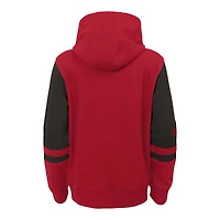 Youth Red Tampa Bay Buccaneers Stadium Colorblock Full-Zip Hoodie