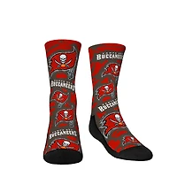 Youth Rock Em Socks Tampa Bay Buccaneers Allover Logo & Paint Crew Socks
