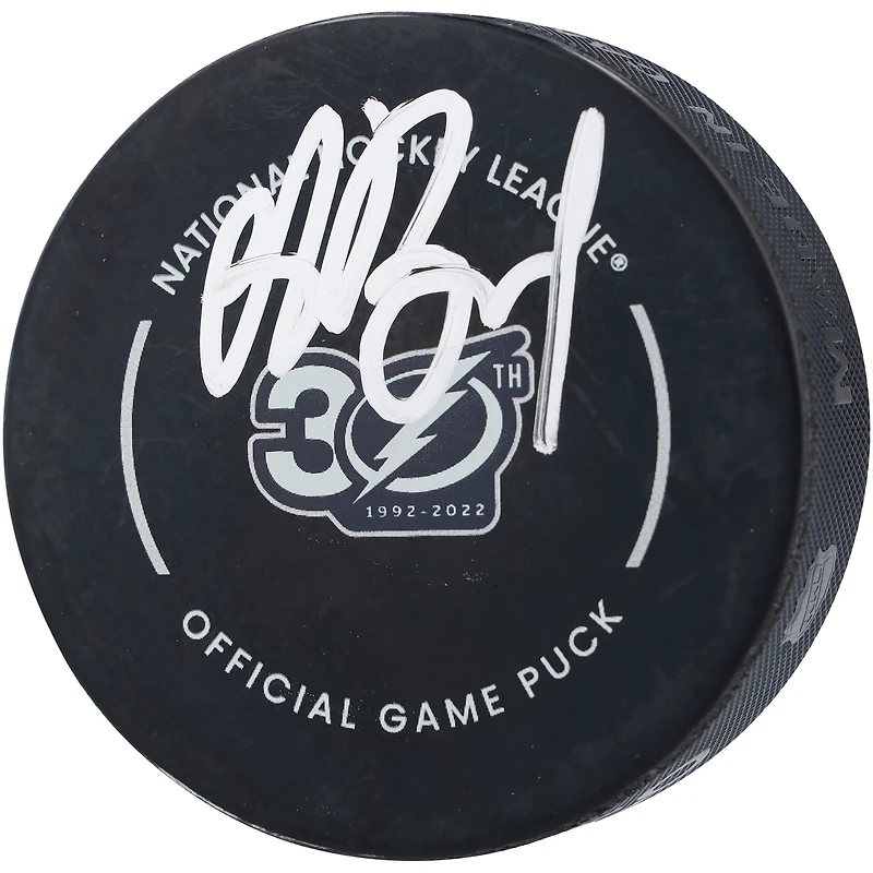 Andrei Vasilevskiy Tampa Bay Lightning Autographed 30th Anniversary Official Game Puck