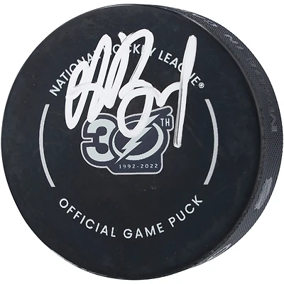 Andrei Vasilevskiy Tampa Bay Lightning Autographed 30th Anniversary Official Game Puck