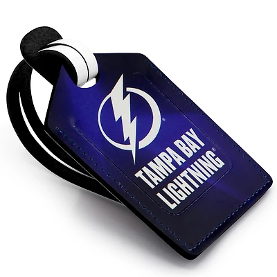 Tampa Bay Lightning Personalized Leather Luggage Tag