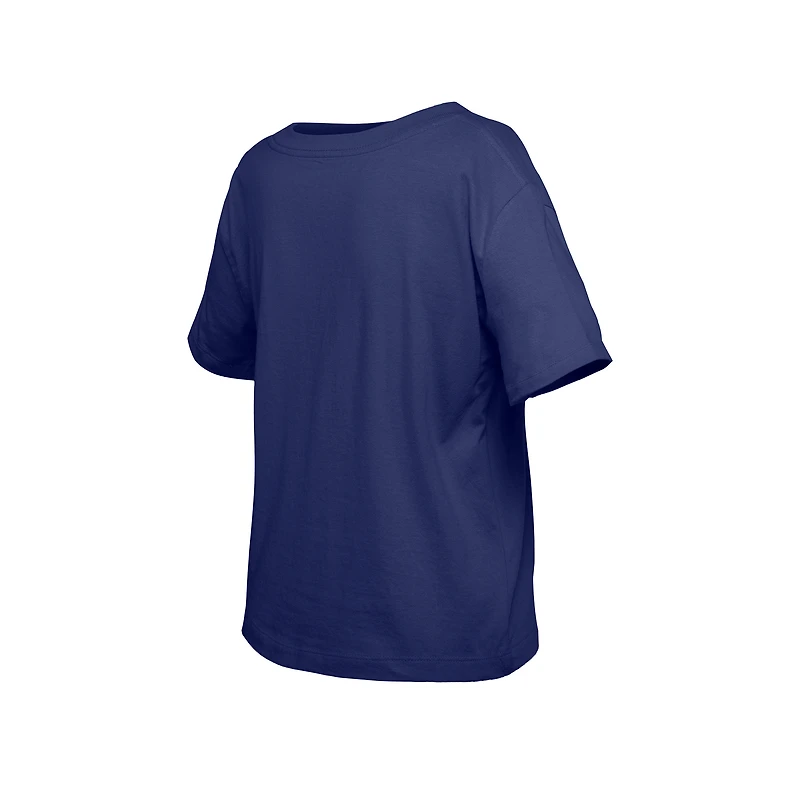 T-shirt à paillettes bleu Tampa Bay Lightning Flip pour fille New Era Youth