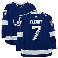 Maillot Adidas authentique bleu autographié par Haydn Fleury du Tampa Bay Lightning