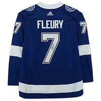 Maillot Adidas authentique bleu autographié par Haydn Fleury du Tampa Bay Lightning