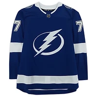 Maillot Adidas authentique bleu autographié par Haydn Fleury du Tampa Bay Lightning
