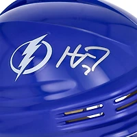 Casque bleu miniature autographié par Haydn Fleury du Lightning de Tampa Bay