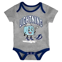 Infant & Newborn Outerstuff Tampa Bay Lightning Triple Header Three-Piece Bodysuit Set