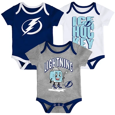 Ensemble de body trois pièces pour nourrisson et nouveau-né Outerstuff Tampa Bay Lightning Triple Header
