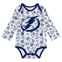 Body blanc à manches longues pour bébé Lightning de Tampa Bay Dynamic Defender