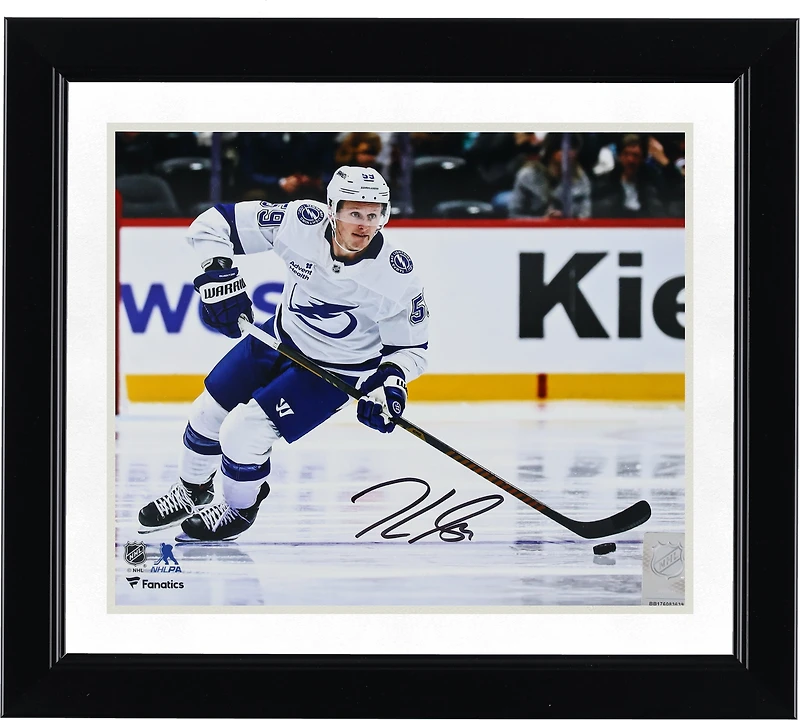 Jake Guentzel Tampa Bay Lightning Autographed 8" x 10" White Jersey Skating Photograph