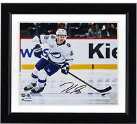 Jake Guentzel Tampa Bay Lightning Autographed 8" x 10" White Jersey Skating Photograph