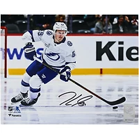 Jake Guentzel Tampa Bay Lightning Autographed 8" x 10" White Jersey Skating Photograph