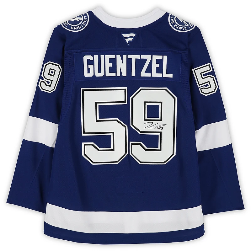 Jake Guentzel Tampa Bay Lightning Autographed Blue Fanatics Premium Jersey
