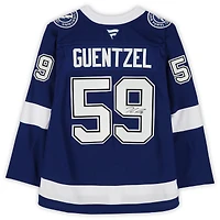 Jake Guentzel Tampa Bay Lightning Autographed Blue Fanatics Premium Jersey