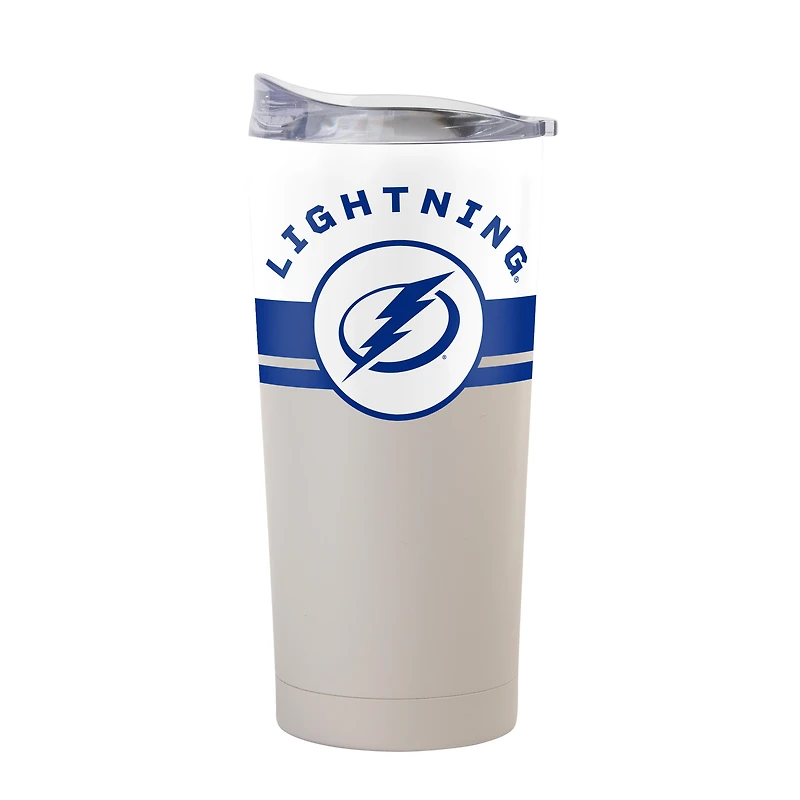 Gobelet isotherme 20 oz Logo Brands Tampa Bay Lightning Horizon à revêtement en poudre
