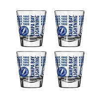 Ensemble de 4 verres à shot de 6 cl (2 oz) Logo Brands Tampa Bay Lightning