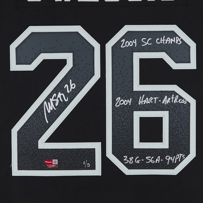 Martin St. Louis Tampa Bay Lightning Autographed Black Alternate adidas Jersey with Multiple Inscriptions