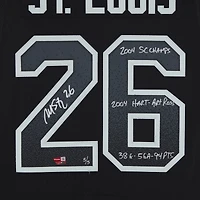 Martin St. Louis Tampa Bay Lightning Autographed Black Alternate adidas Jersey with Multiple Inscriptions - Limited Edition #5/5
