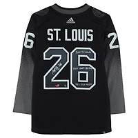 Martin St. Louis Tampa Bay Lightning Autographed Black Alternate adidas Jersey with Multiple Inscriptions - Limited Edition #5/5