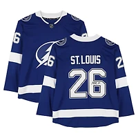 Maillot bleu autographié de Martin St. Louis, joueur du Lightning de Tampa Bay, marque Fanatics Breakaway