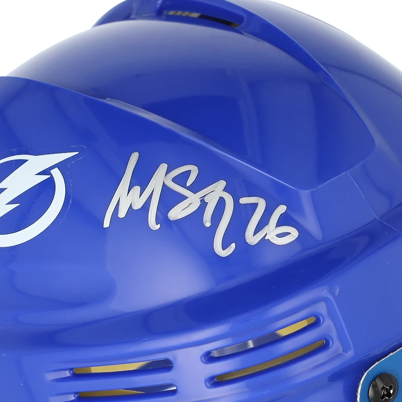 Martin St. Louis Tampa Bay Lightning Autographed Blue Mini Helmet  
