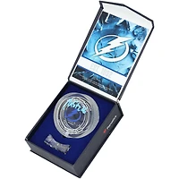 Rondelle de cristal autographiée par Martin St. Louis du Lightning de Tampa Bay - Remplie de glace de la saison 2024-2025