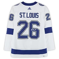 Martin St. Louis Tampa Bay Lightning Autographed White adidas Jersey  