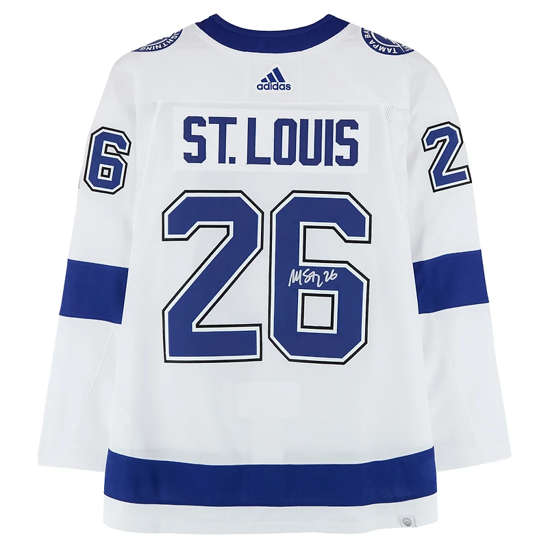 Martin St. Louis Tampa Bay Lightning Autographed White adidas Jersey