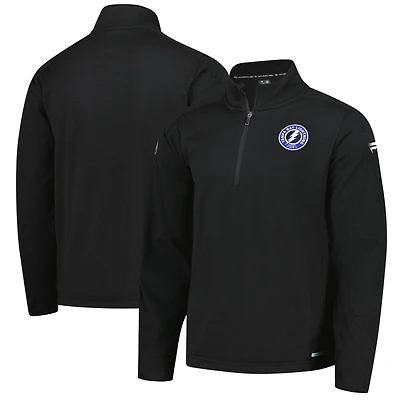 Men's Fanatics  Black Tampa Bay Lightning Authentic Pro Fleece Quarter-Zip Jacket