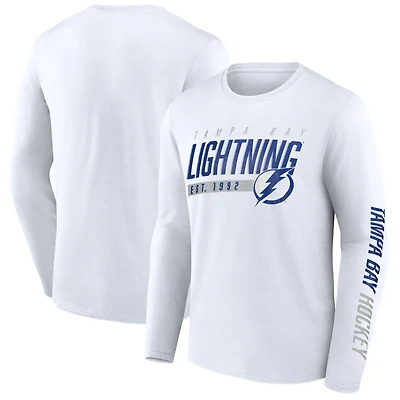 Men's Fanatics  White Tampa Bay Lightning Long Sleeve T-Shirt