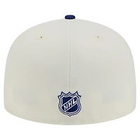 Casquette ajustée bicolore chromée 59FIFTY blanche Tampa Bay Lightning de New Era pour homme