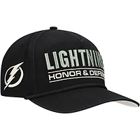 Casquette ajustable Hitch OHT noire de Tampa Bay Lightning '47 pour homme, appréciation militaire, honneur et défense de la patrie