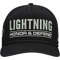 Men's '47 Black Tampa Bay Lightning OHT Military Appreciation Homeland Honor and Defend Hitch Adjustable Hat
