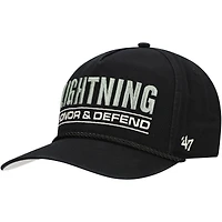 Casquette ajustable Hitch OHT noire de Tampa Bay Lightning '47 pour homme, appréciation militaire, honneur et défense de la patrie