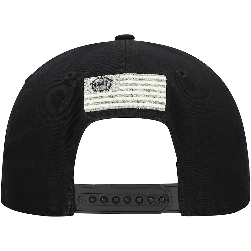 Men's '47 Black Tampa Bay Lightning OHT Military Appreciation Homeland Honor and Defend Hitch Adjustable Hat