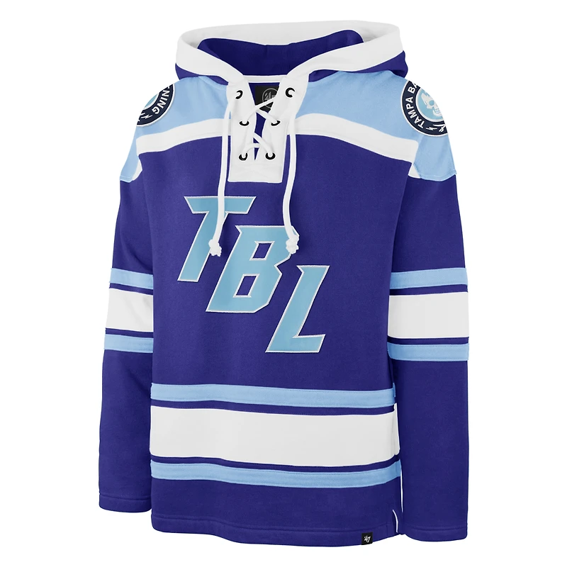 Men's '47 Blue Tampa Bay Lightning 2026 NHL Stadium Series Superior Lacer Hoodie