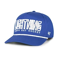 Casquette ajustable Byline Hitch bleue '47 pour homme du Lightning de Tampa Bay