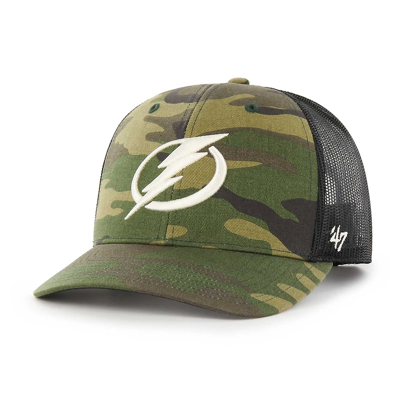 Casquette réglable '47 camouflage/noir Tampa Bay Lightning Trucker pour hommes