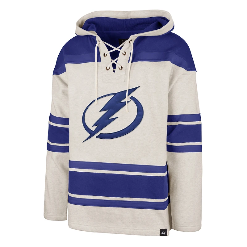 Chandail à capuchon lacets '47 Oatmeal Tampa Bay Lightning Rockaway pour hommes