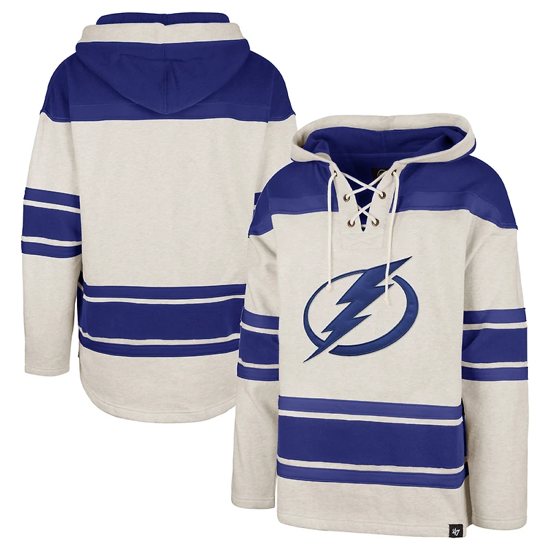 Chandail à capuchon lacets '47 Oatmeal Tampa Bay Lightning Rockaway pour hommes