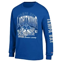 T-shirt à manches longues Champion Royal Tampa Bay Lightning pour homme