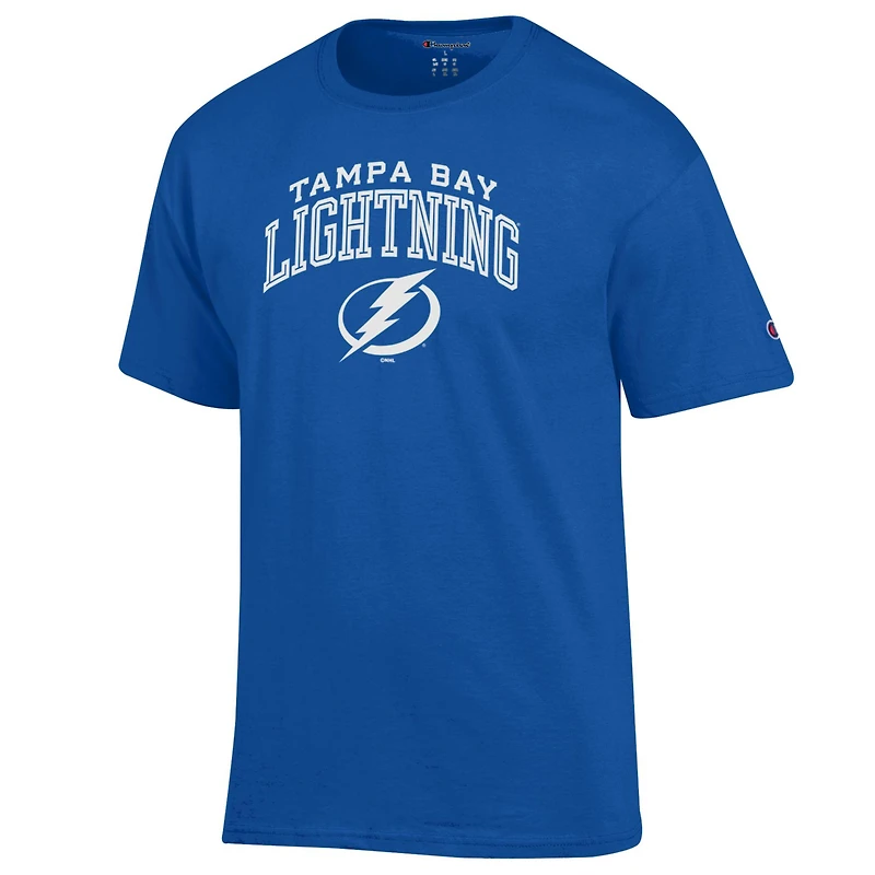 Men's Champion Royal Tampa Bay Lightning Primary Logo T-Shirt