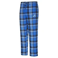 Pantalon de nuit en flanelle bleu/noir Tampa Bay Lightning Region pour hommes Concepts Sport