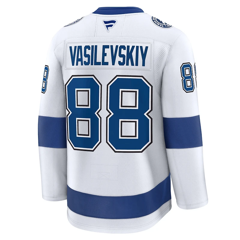 Maillot extérieur premium blanc du Lightning de Tampa Bay pour homme, Andrei Vasilevskiy Fanatics