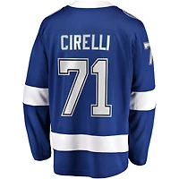 Fanatics pour hommes Anthony Cirelli Tampa Bay Lightning Bleu Maillot de joueur échappé à domicile