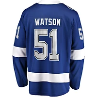 Fanatics pour hommes Austin Watson bleu Tampa Bay Lightning Home Premier Breakaway Player - Maillot