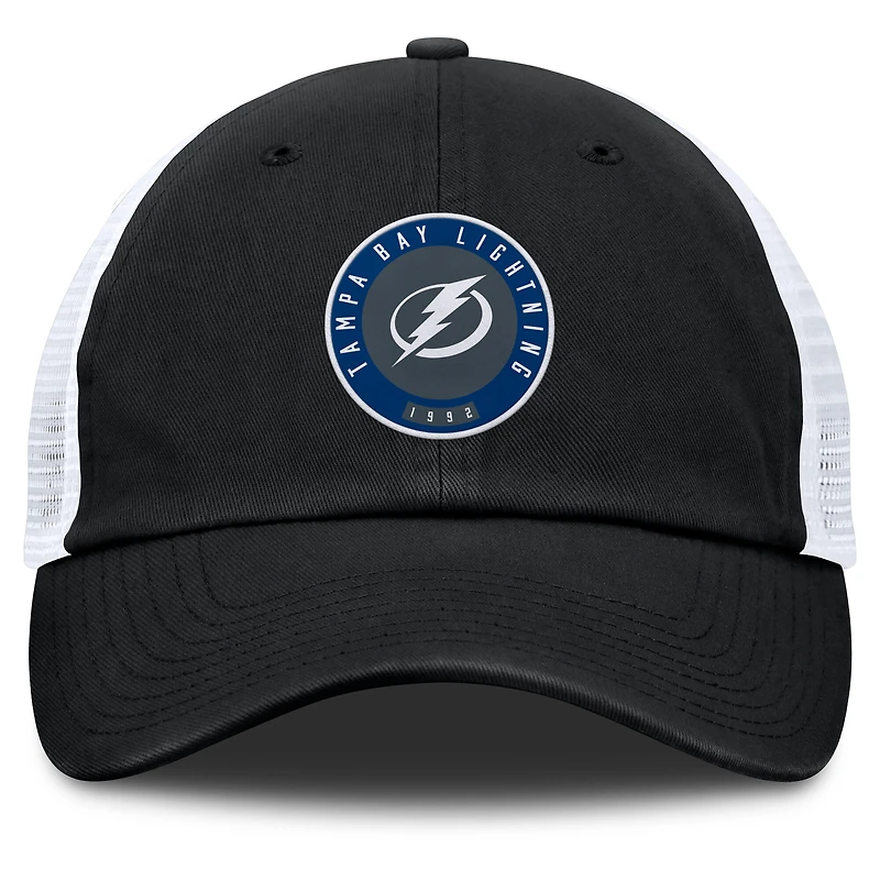 Men's Fanatics  Black/White Tampa Bay Lightning Averie Trucker Adjustable Hat