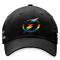 Casquette réglable noire avec logo de l'équipe Tampa Bay Lightning Fanatics pour hommes