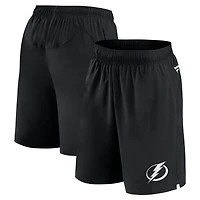 Short d'entraînement technique noir Fanatics Tampa Bay Lightning pour homme