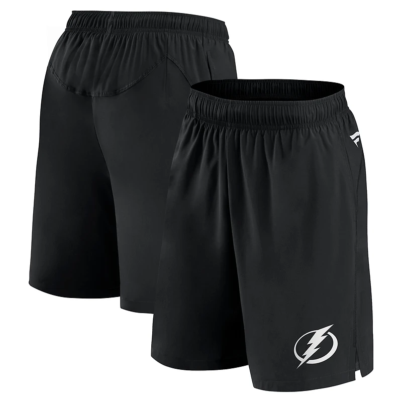 Short d'entraînement technique noir Fanatics Tampa Bay Lightning pour homme